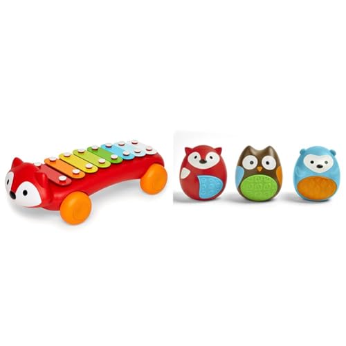 Image of Skip Hop Xylophone Baby Toy Fox, Explore & More & Egg Shaker Trio Musical Toy 3 Piece Set