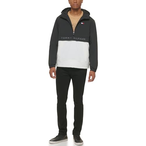 Image of Tommy Hilfiger Adaptive Men's Performance Fleece Lined Hooded Popover Jacket