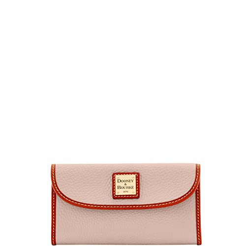 Dooney & Bourke Bolso de mano, bolso de mano continental de grano de guijarro, color ostra, Ostra, Talla única