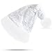 QTKJ Christmas Hat, Santa Hat, Thickened Soft Velvet Fabric, Christmas Gifts for Women and Men, Xmas Hat Suitable for Christmas Eve New Year Party Decorations (Silver Snowflakes)