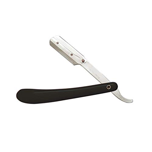 Image of Professional Salon Folding Black Razor Ustra Stainless Steel Straight Edge Barber Razor For Men