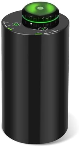 Waterless Diffuser for Essential Oil Nebulizer, 7 Colors LED Light, Battery Powered Mini Scent Air Machine, Aromatherapy Mist Diffuser for Home Room Car Office Black