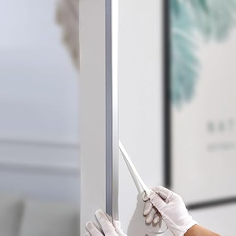 Gaahing Aluminum L Molding Corner Guards, Peel and Stick Trim for Wall Protection, Door Frame, Tile Edge (3Pcs x 2.9ft x 0.8in, Matte Silver) Cover