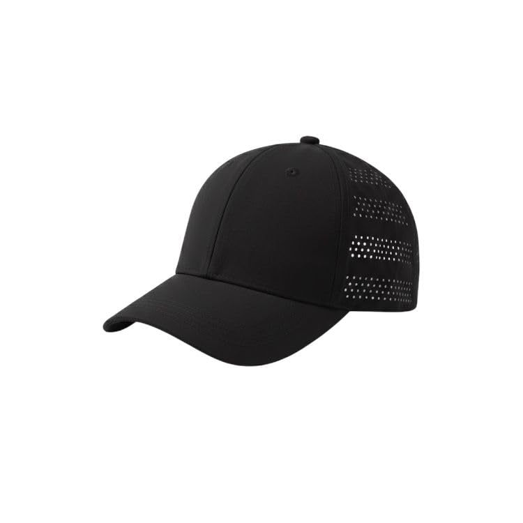 Quick-Dry Baseball Cap, Gyming Breathable Water-Resistant, Sport Performance Mesh Polyester Laser Cut Hole Perforated Golf Hat Baseball Cap-image-46