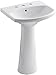 KOHLER K-2362-8-0 Cimarron Pedestal Bathroom Sink with 8" Centers, White