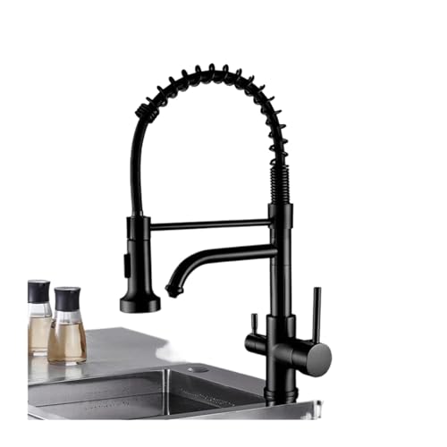 Robinet eau potable double poignée chaude froide nickel A de comptoir pour filtration