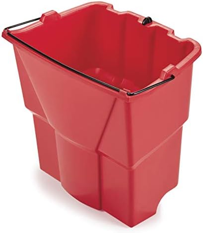 Rubbermaid Commercial Products FG9C7400RED, 18qt Dirty Water Bucket for WaveBrake Wringer - Red
