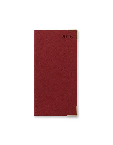Letts of London Connoisseur Slim month to view 2026 diary - Red 26-TC1SRD