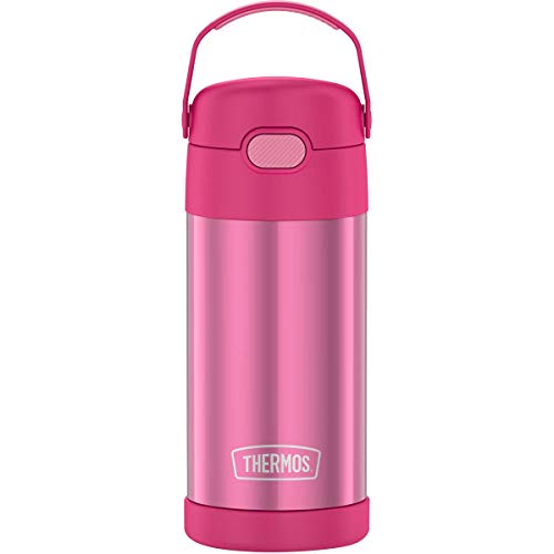 Thermos Garrafa infantil Carros Funtainer, aço inoxidável, 354 ml, rosa