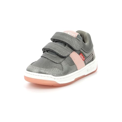 Sneakers basses fille Kalido gri parfaites pour la cour de recreation