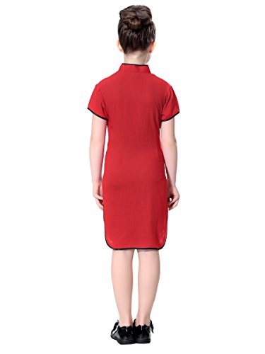 Girls Classic Cotton/Linen Traditional Chinese Dress4