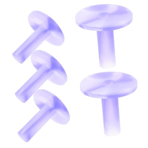 BRIGHTFUFU 5Pcs Rubber Golf Tees Flexible Golf Ball Holders Practical Stands Purple Soft Rubber Training Accessories for Consistent Swing and Improved Accuracy