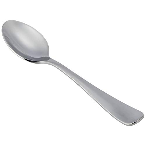 Amazon Basics Stainless Steel Coffee Spoon with Round Edge, 13.3 cm, Pack of 12, Silver