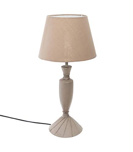 Atmosphera - Lampe à Poser en Résine Taupe Maud H 50 cm