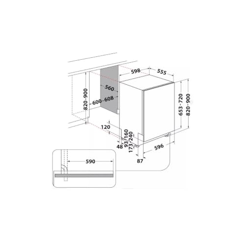 Lave-vaisselle 60cm 14 Couverts 40db Tout Intégrable - W8IHT40T