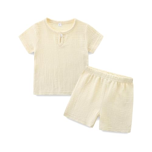 Toddler Boy Short Sleeve T-Shirt Shorts Sets, 100% Cotton Boy Summer Outfits