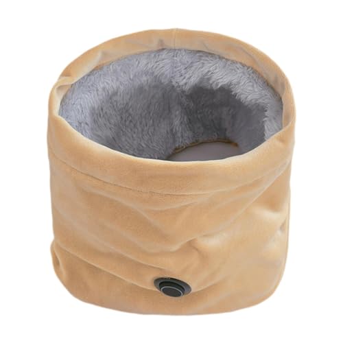 Heated Scarf Three Temperature Settings USB Powered Winter Scarves for Hiking Travel Skiing Walking- Khaki3