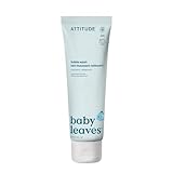 ATTITUDE Bubble Body Wash for Baby, EWG Verified, Dermatologically Tested, Plant and Mineral-Based, Vegan, Good Night, 8 Fl Oz