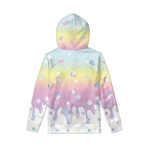 Image of Coloranimal Unisex Girls and Boys Long Sleeve Hoodies Hoody Athletic Pullover Sweatshirts Tops Age 6-16year