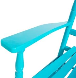 Miniatura 9 de Fadidio Juego de 2 sillas mecedoras para exteriores, mecedoras para campamento, patio, madera de polietileno, extensas, respaldo alto, 350 libras, a