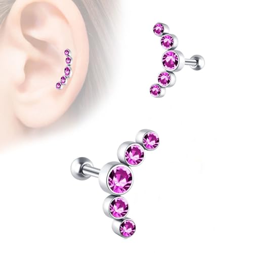 Pendientes de oro 18k con granate redondo de lujo para hélice 2