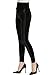 Everbellus Donna Nero Pelle Leggings Ragazza a Vita Alta Sexy Ecopelle Pantaloni Medium