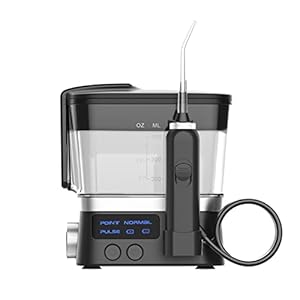 Monddouche Handheld Draagbare 600Ml IPX7 Waterdichte Waterflosser 10 Verstelbare Waterdrukniveaus(Color:黑色)