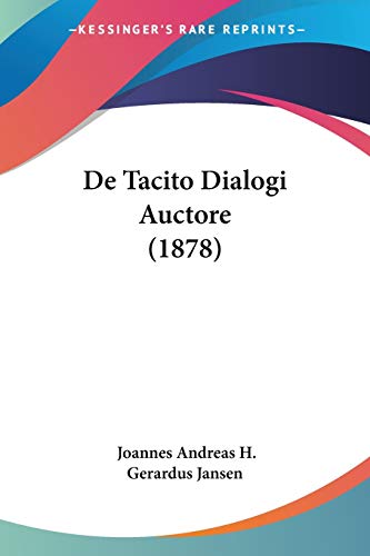 De Tacito Dialogi Auctore (1878) für 13,70 EUR bei amazon.de Bild: De Tacito Dialogi Auctore (1878) für 13,70 EUR bei amazon.de