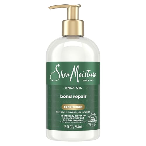 Sheamoisture Shea Moisture - Acondicionador con aceite de amla para fortalecer el cabello y prevenir roturas, hidroplex infusión, 330 ml, color blanco