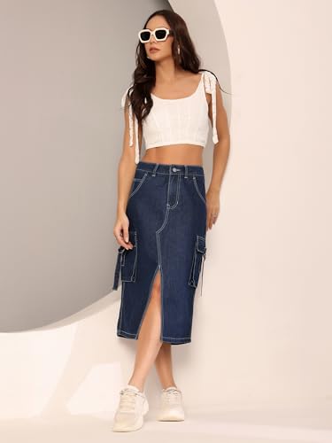 Image of Dolce Crudo Women's Regular High Rise Stretchable Denim Shorts