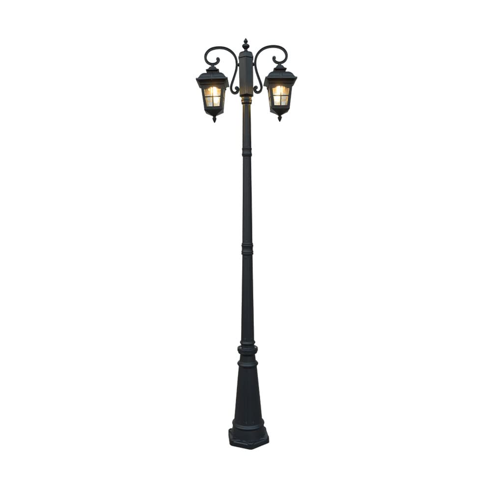 QUSYZD Lamp Post Lights Outdoor, Lamp Post Lights Outdoor, Outdoor Lamp Post Light Black Finish Ip56 Waterproof Pillar Light Anti-Rust Aluminum Column Lamp with High-Gloss Glas,