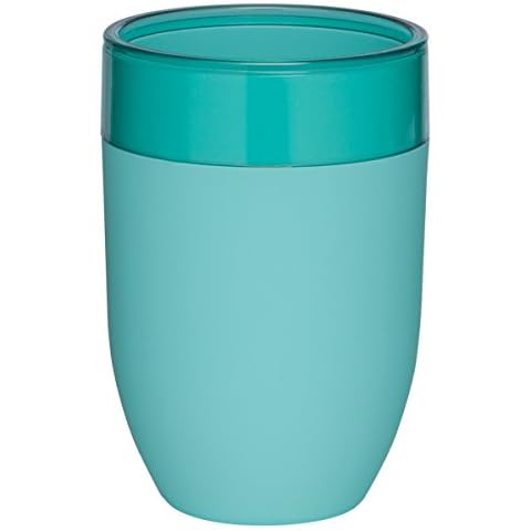 Sealskin Glass Bloom Bathroom Accessory, Plastic, Aqua, 7.7 x 7.7 x 11.4 cm Cover