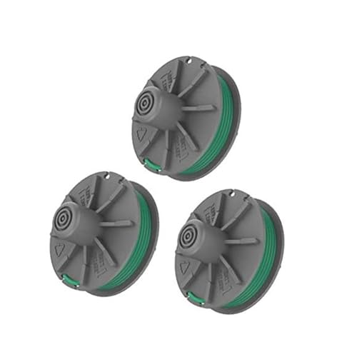 Vuzmode Carrete de Hilo for desbrozadora Gardena, Intercambiable, for desbrozadoras Turbo Gardena 5309-20, 2 mm, 4,6 m (6 Unidades) Kit de reemplazo de Carrete para cortacésped(Black 3)