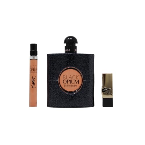 Yves Saint Laurent Black Opium Eau de Parfum 90ml Gift Set 2024 (Contains 90ml EDP, 10ml Travel Spray and Mini Lipstick)