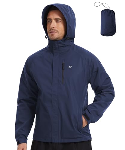 Huayuzh Herren Regenjacke wasserdicht, atmungsaktiv, leicht (Modell 2026)