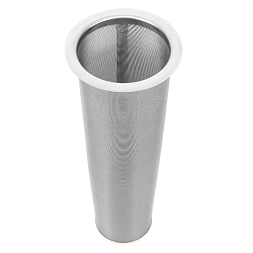 Gsycle Stainless Steel Cold Brew Coffee Filter, Fine Mesh Cold Brew Tea Infuser Cold Brew Coffee Strainer Jar Water Filter with Rubber for Cold Brew, Iced Coffee (8 * 21cm)