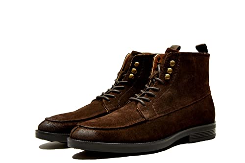 Image of Hx London Leather Men Apron Laceup Ankle Boot