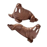 Didiseaon 2pcs Mini Resin Walrus Figurines Compact Sea Animal Models DIY Micro Landscape Decor Small Ocean Creatures for Office Study Living Terrarium Accessories