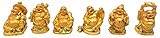 JapanBargain S-4500, Gold Feng Shui Laughing Buddha Statue Figures Luck and Wealth