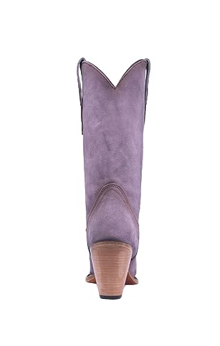 Corral Boots Womens Embroidered Snip Toe Casual Boots Mid Calf High Heel 3" & Up - Purple3