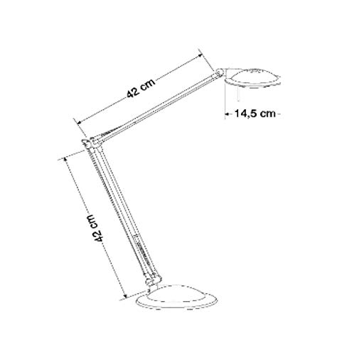 ALCO-Albert 9026 - Büroleuchte, schwarz, 50 x 21 x 11 cm – Bild 3