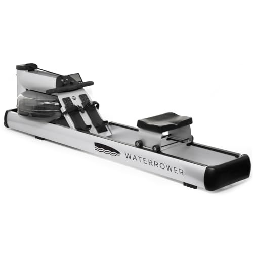 Image of WaterRower M1 Rowing Machine with S4 BLE Monitor | USA Made Water Rower | Original Handcrafted Erg Row Machine for Home Use & Gym