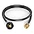 Jakivew 4FT Propane Adapter Hose for 20lb Tanks – 20lb to 1lb Converter with QCC1 Fitting, Fits Coleman Stove, Buddy Heater, Blackstone Griddle, Weber Q Grill & More