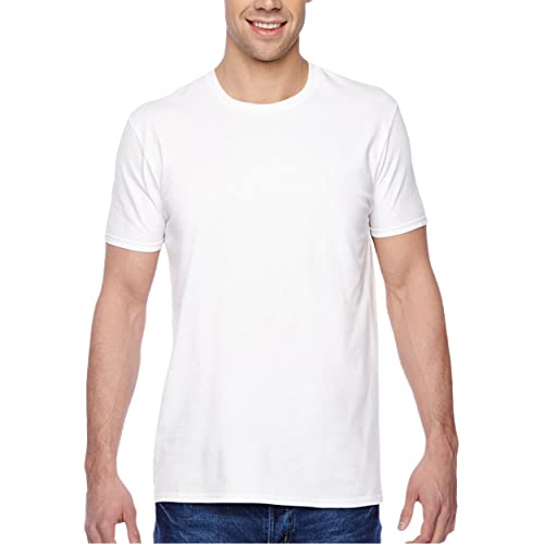 Fruit of the Loom Men's Stay Tucked Crew T-Shirt Underwear, Regular-6 Pack White, Medium (Pack of 6