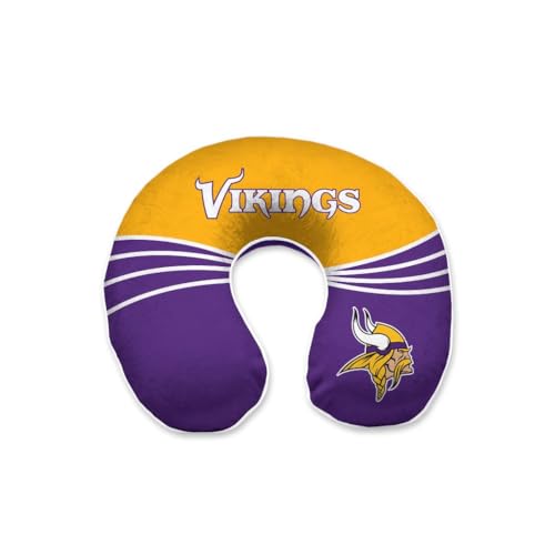 Minnesota Vikings Wave Memory Foam Travel Pillow