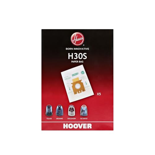 Hoover H30S Sacs Purefit pour Aspirateur, en Nylon, Triple Couche, Original, 20x17x6 cm, Compatible avec le Balai Electrique Hoover Télios, Télios Plus,...