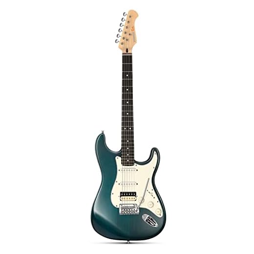 Donner 39 Inch Electric Guitar, Seeker Series DST-400 Solid Alder Body Electric Guitar for Intermediate & Pro Players, Single Coil Split System & Tremolo Bridge, Bonus Bag, Cable, Strap