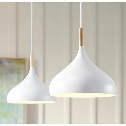 Image of twixle Aluminium Ceiling Light, Circular Shape Hanging Light for Dining Table, Living Room, Bedroom, Restaurant, Office, Cafe, White Pendant Lamp (White Pendant) (Pack of 1) (Without Bulb)