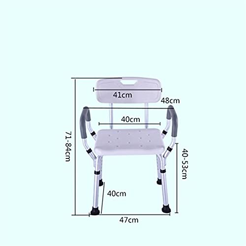 Tabouret de douche antidérapant avec accoudoirs pour une sécurité maximale - 3