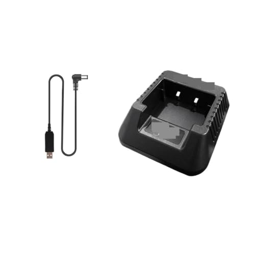 Cargador UV-5R de repuesto USB compatible con walkie talkie Baofeng UV-5RA